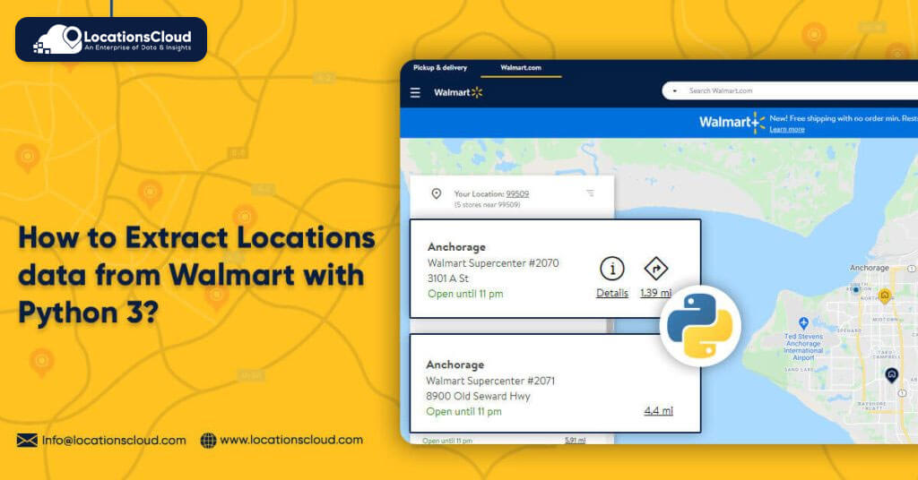 How To Extract Locations Data from Walmart With Python 3?